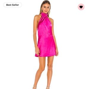 Lovers & Friends Hayes Halter Magenta Mini Dress
